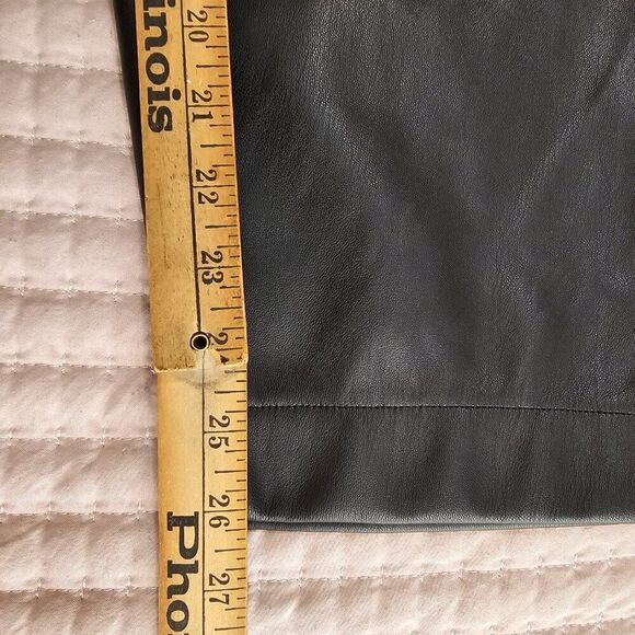 EUC A NEW DAY BLACK FAUX LEATHER TAPERED PANTS STRETCH WAIST SIZE M - Picture 14 of 14